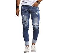 Leif Nelson Jeans da Uomo Pantaloni Jean LN-9165 Blu W30/L32