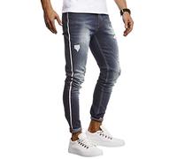 Leif Nelson Jeans da Uomo Pantaloni Jean LN-9415 Blu W30/L32