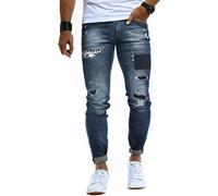 Leif Nelson Jeans da uomo, slim fit, denim, blu, grigio, lungo, per uomo, alla moda, elasticizzati, per il tempo libero, neri, estivi, invernali, basic LN9940, Blu, 38W x 34L