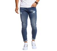 Leif Nelson Jeans da uomo Slim Fit Stretch Jeans Pantaloni da uomo LN1006, Blu scuro, 36W x 30L
