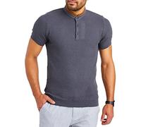 Leif Nelson LN7705 - Maglietta da uomo a maniche corte con scollo rotondo, antracite., XL