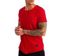 LEIF NELSON - Maglietta da uomo LN6288 - Rosso - S