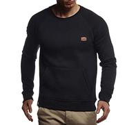 Leif Nelson Maglione da Uomo Girocollo Felpa LN-8279 Nero Small