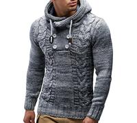 Leif Nelson, maglione da uomo, Grigio, Large