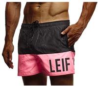 Leif Nelson Pantaloncini da Bagno Uomo LN-9240 Rosa Nera Small