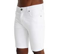 Leif Nelson Pantaloncini di Jeans Corti Uomo LN-1397 Bianca W31