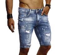 Leif Nelson Pantaloncini di Jeans Corti Uomo LN-9310 Blu W31