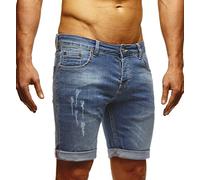 LEIF NELSON - Pantaloncini in jeans da uomo LN1397 Blau 38W