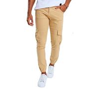Leif Nelson Pantaloni Cargo da Uomo LN-9285 Cammello W34/L30