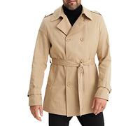 Leif Nelson Trench - Giacca corta da uomo, a mezza stagione, da uomo, in 100% cotone, marrone, XL