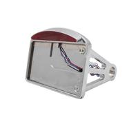 LEIFEIS Luce Posteriore Per Moto Per Bobber Per Chopper Per Custom Per Touring Supporto Universale Per Fanale Posteriore A LED Per Targa Con Montaggio Laterale Fanale posteriore per moto(Argento)