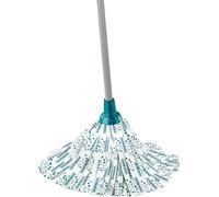 Leifheit 52072 Lavapavimenti Classic Mop Viscosa con Manico, Blu, 16 x 6.5 x 147cm