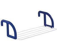 Leifheit 83046 Stendibiancheria da Balcone Classic 25, Metallo, Blu/Bianco, 2.5 m