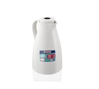 Leifheit Caraffa Termica Harmonic 1L, Doppia Parete, Bianca | Mantiene caldo 24 h e freddo 36 h, chiusura a pressione salvaroma, tappo a vite ermetico, senza BPA, beccuccio curvo