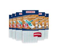 Leifheit Clean Twist M Ergo/Power Clean M Rivestimento Micro Duo Set da 6, Coperchio di Ricambio per mop per Piastrelle e Laminato, in Microfibra