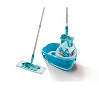 Leifheit Clean Twist M Ergo Scopa lavapavimenti, Set scopa lava pavimenti e secchio, Panno pavimenti con meccanismo di rotazione e tecnologia di centrifuga