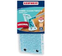 Leifheit Clean Twist M Super Soft Panno Pavimenti Sensibili, Panno Lavapavimenti In Fibre Speciali, Panno Ideale Per Laminati E Parquet Pulizia, Blu, 28 x 12.5 x 3 cm