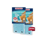 Leifheit CLEAN TWIST M super soft set da due pezzi Panno pavimenti sensibili, panno lavapavimenti in fibre speciali, Panno ideale per laminati e parquet pulizia
