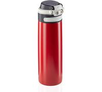 Leifheit Flip Borraccia termica 600 ml, Borraccia acciaio con chiusura ermetica e resistente al calore, Pratico thermos caffè portatile, rosso