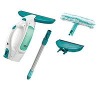 Set 51016 Aspirapolvere per Finestre con Manico, Scopa e Bocchetta Colore Bianco / Turchese