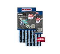 Leifheit Panno Mop Profi XL Outdoor Active 42 cm, Set 2 Ricambi | Microfibre assorbenti e setole in plastica, per terrazza balcone scale esterne garage, lavabile a 60°C, con clip Profi