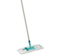 Leifheit Profi Cotton Plus, Manico Alluminio, Mocio, 55020, Cotone, Fibra, Grigio/Turchese/Bianco