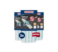 Leifheit Profi XL Micro Duo mop Set di 3, Copertura di Ricambio per mop per Tutti i Tipi di Pavimento, Raccoglie Lo Sporco in Modo Ottimo, Sistema a 2 Fibre, Panno di Pulizia in Microfibra