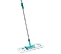 Leifheit Profi XL Mop lavapavimenti, Mop microfibra con manico telescopico in acciaio da 80 a 135 cm, mop pavimenti 42 cm micro duo universale