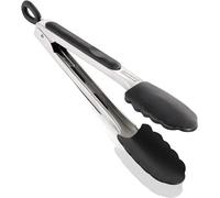Leifheit ProLine Pinze da Griglia, in Acciaio Inox e Silicone, Inossidabile, Argento/Nero, 23 cm