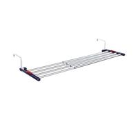 Leifheit 81413 Stendibiancheria da Balcone E Interno, Stendino in Alluminio Estensibile Fino A 4.2 M, Metallo, Nero