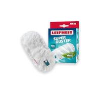 Leifheit Rivestimento per spolverino SUPERDUSTER, ricambio lavabile in microfibra, adatto per spolverare grandi superfici e angoli difficili da raggiungere, per una pulizia efficace e duratura