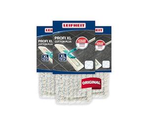 Leifheit Rivestimento Profi XL Cotton Plus, Set 3 Ricambi Mocio