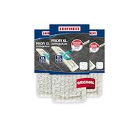 Leifheit Set di 3 Panni Profi XL Cotton Plus, coprimacchia per Pavimenti in Pietra e Piastrelle, coprimacchia Assorbente per Pavimenti