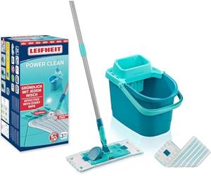 Leifheit Set Lavapavimenti Power Clean, CleanBlade con 2 Panni