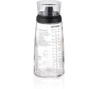 Leifheit shaker per dressing, bottiglia in vetro di alta qualità con ricette per condimenti, misurino con beccuccio antigoccia, contenitore per salse e dressing, lavabile in lavastoviglie