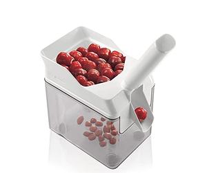 Leifheit Snocciolatore ciliegie Cherrymat per snocciolatura veloce, Snocciolatore professionale e preciso, Denocciolatore ciliegie con raccoglitore