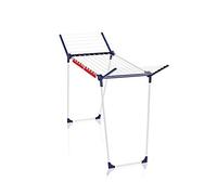 Leifheit Stendibiancheria Pegasus 150 Solid Slim, 15 m, 55 cm | Stendino salvaspazio con alette apribili da 1,05 m, 2 supporti piccoli capi, antiruggine, stabile e resistente al vento