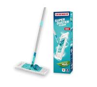 Leifheit SUPERDUSTER Floor, lavapavimenti lavabile con rivestimento integrale per pavimenti duri e battiscopa, scopa in microfibra senza acqua, lavabile, non gettare