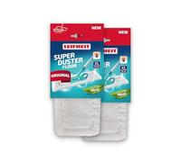 Leifheit SUPERDUSTER Floor M copripolvere set da 2 lavapavimenti lavabile per la pulizia dei pavimenti utilizzabile senza acqua su piastrelle, laminato parquet, scopa per pavimenti, lavare non gettare