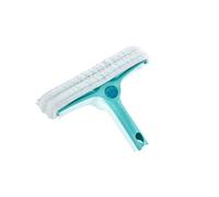 Leifheit Window & Frame Cleaner Tergivetro con copertura in microfibra, Lavafinestre con gomma tergivetro, Lavavetri con giunto mobile e girevole