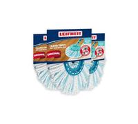 Leifheit Testina di Ricambio Clean Twist Disc Mop Ergo Micro Duo Set di 3, Coperchio mop Disc Mop Ergo, Coperchio di Ricambio, Set di 3, per mop per Pavimenti Clean Twist Disc Mop Ergo