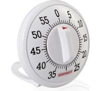 Leifheit Timer analogico con meccanismo di caricamento 7,6 cm ComfortLine Bianco - 22600