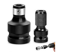 LEIIERUY Set 2 adattatori per Avvitatore a percussione da 1/2 a 1/4 Pollici in Acciaio al Carbonio ad Alta durezza, adattatori Multifunzione per Punte e bussole