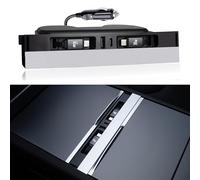 Leikaendi Hub Caricatore USB per Tesla con 2 Cavi Retrattili Type-C per Model Y Juniper 2025-2026 & Model 3 Highland 2024-2025,Totale 140W Stazione di Ricarica per Telefono Console Centrale Accessori