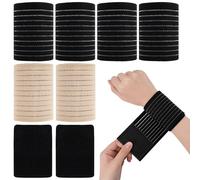 Leikedun 8 Pezzi Fascia da Polso, Polsiera per Tendinite Polso Regolabile Tutore Tunnel Carpale Elastica per Polso con Chiusura in Velcro Adatto per Uomini e Donne per Sport, Palestra, Lavoro