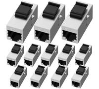 Leikurvo 12 X CAT6a Keystone modulo patch connettore di accoppiamento RJ45 schermato Keystone rete patch panel keystone supporto estensione per prolunga cavo Ethernet