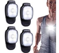 Leikurvo 4 lampadine a LED a clip, per esterni, con clip a LED, ricaricabili, USB, per corsa, jogging, campeggio, escursionismo, alpinismo