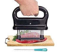 Leikurvo Batticarne: Steaker affettatrice per carne, batticarne in acciaio inox con 48 lame e spazzola per la pulizia, utensile da cucina per pollo maiale, carne di manzo