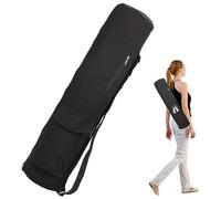 Leikurvo Borsa da Yoga da Donna: 69 x 16 x 16 cm, Con Tasca per Bottiglie, Tracolla Regolabile, Multifunzionale, Accessorio per Tappetino, Nero