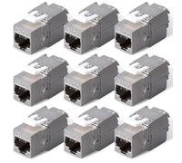 Leikurvo CAT7 Keystone RJ45 Modulo, 9 pezzi 10 Gbps 1000 MHz Jack Module RJ45 femmina per CAT7 CAT6 CAT6a Cavo di posa schermato Keystone presa di rete cavo patch cavo di rete